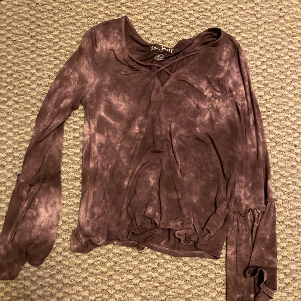 Tie dye long sleeve top